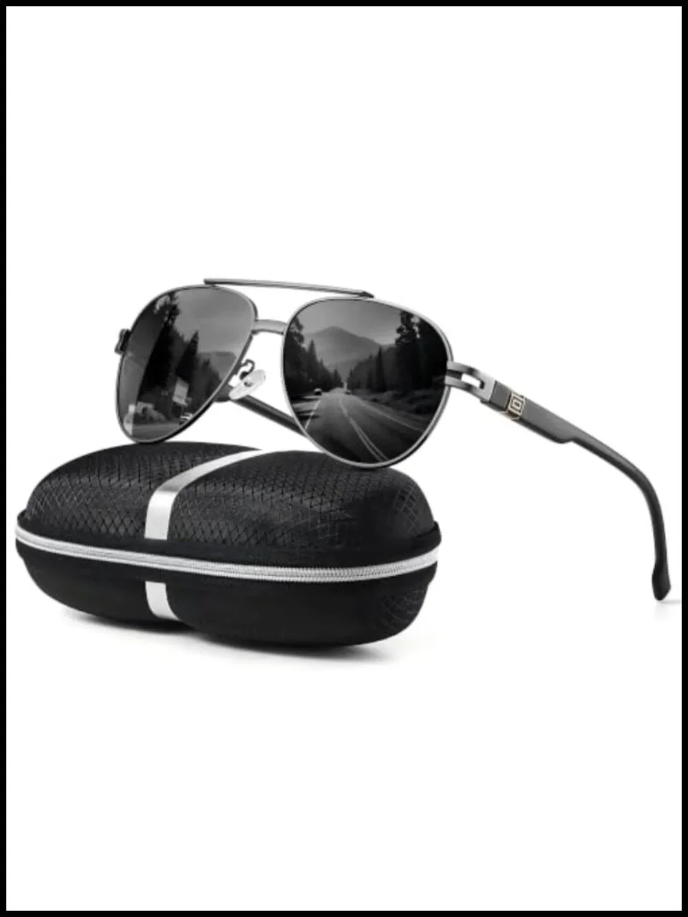 Polarized Aviator Sunglasses - UV Protection, Flexible TR90